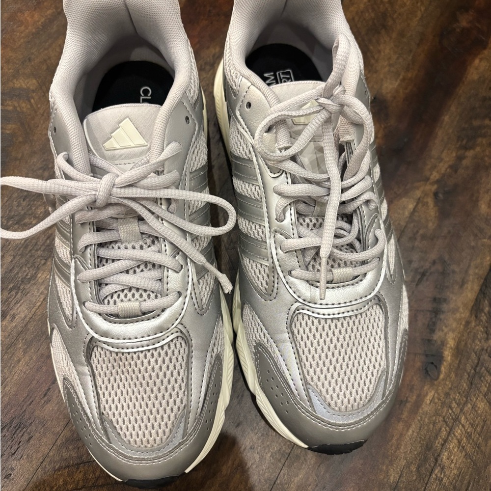 Adidas Light Gray Mesh Sneakers